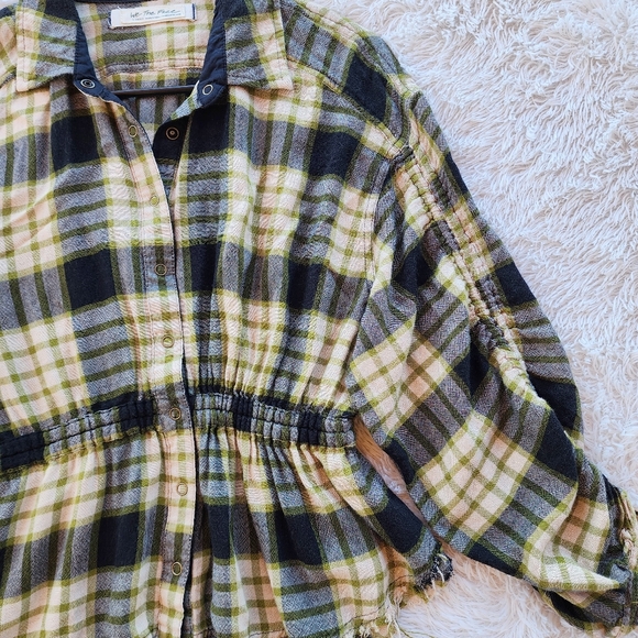 Free People We The Free Black Pacific Dawn Plaid Shirt - Picture 3 of 8